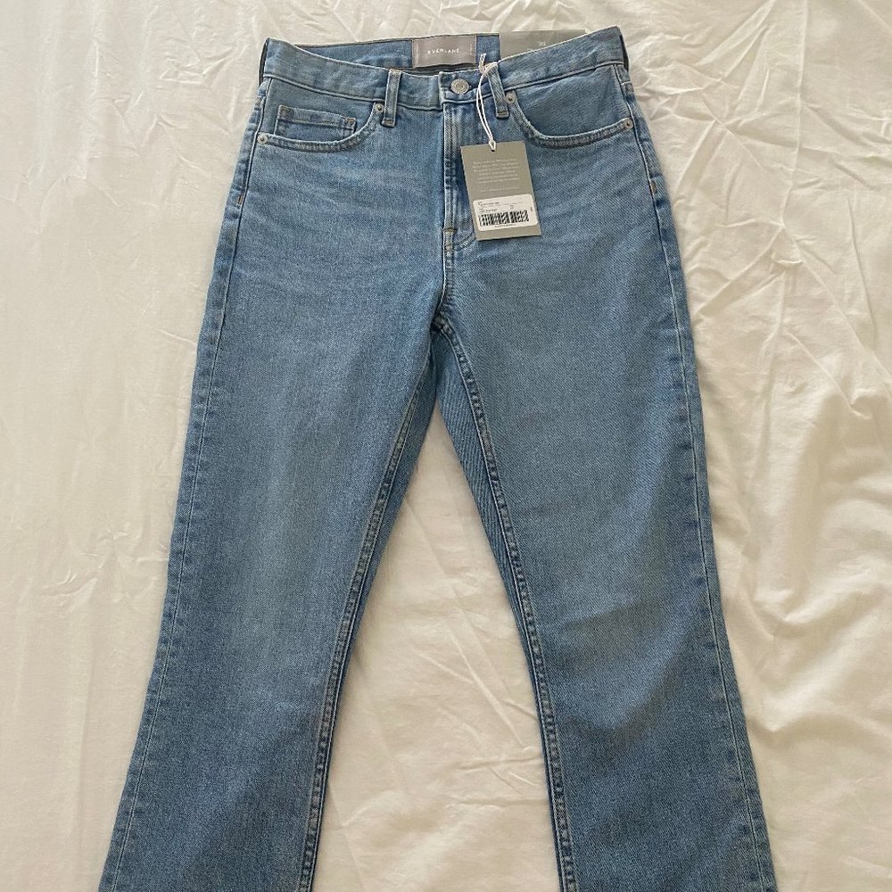 Everlane Kick Crop Jean Light Blue